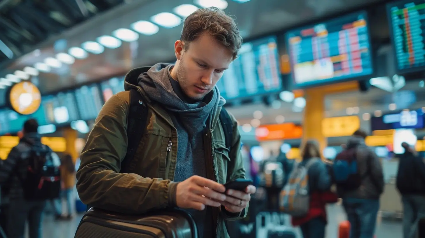 Business travelers connecting hotel search with flights airports and the complete trip