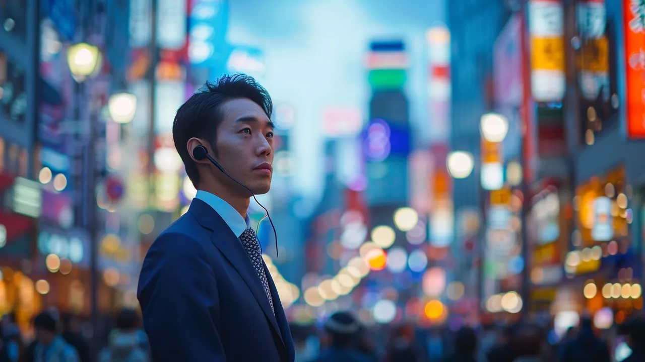 Business traveler in a city evaluating hotel location, commute and business trip logistics