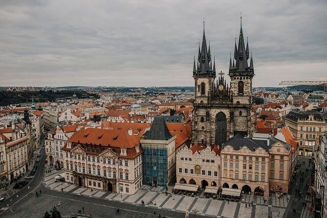 Prague travel view for planning hotels, flights and a connected trip
