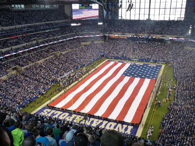 Football stadium filled with fans on game day